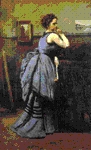 Femme en Bleu, par Camille Corot