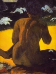 Arum, IriTahitienne nue assise de dos, par Paul Gauguin