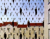 Golconde, par Ren&eacute; Magritte